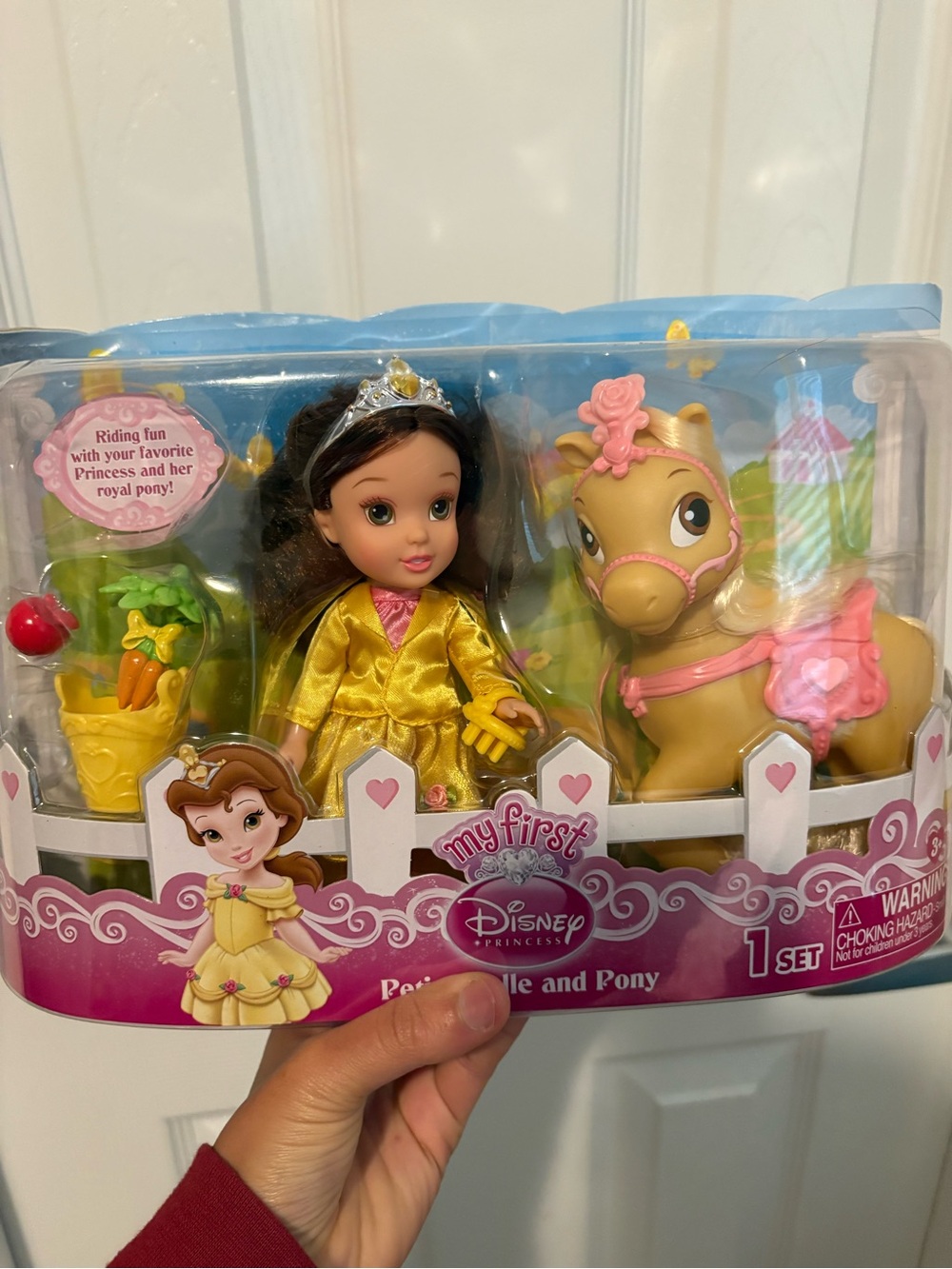 Unopened Disney Belle Doll with Yellow Dress and Pink Pony